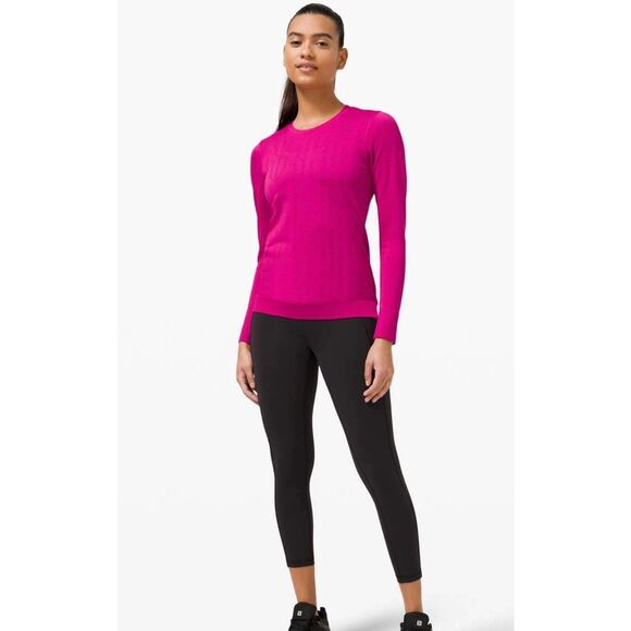 NWOT LULULEMON swiftly breathe long sleeve fetching lines, $88 Sz 4, F30 - Picture 1 of 7